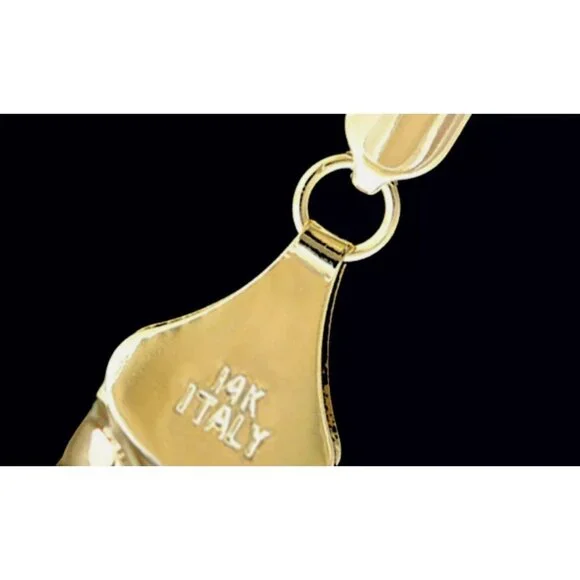 14kt Italy stamped gold Bonded herringbone anklet (Not Solid Gold) - Picture 2 of 2